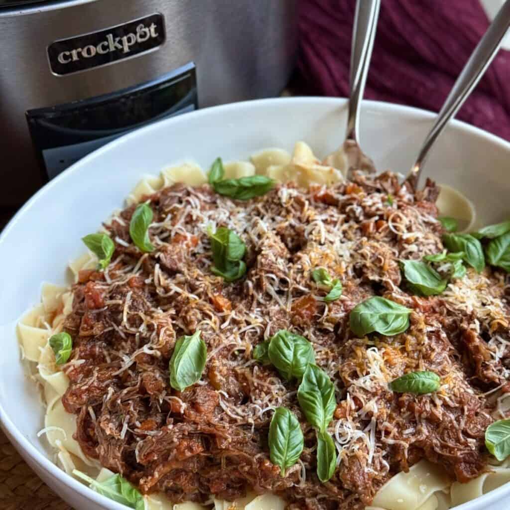 A bowl of Short Rib Ragu. 