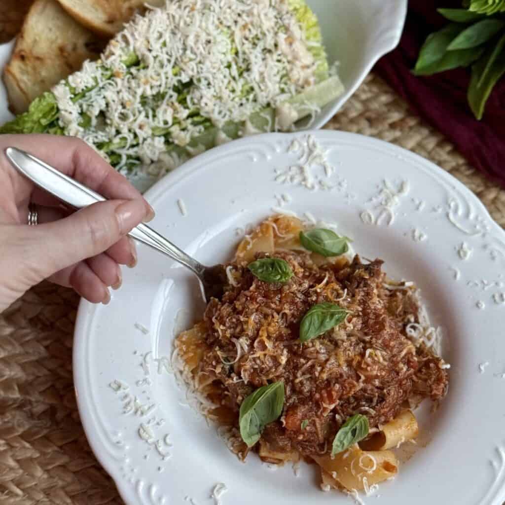 A bowl of Short Rib Ragu.