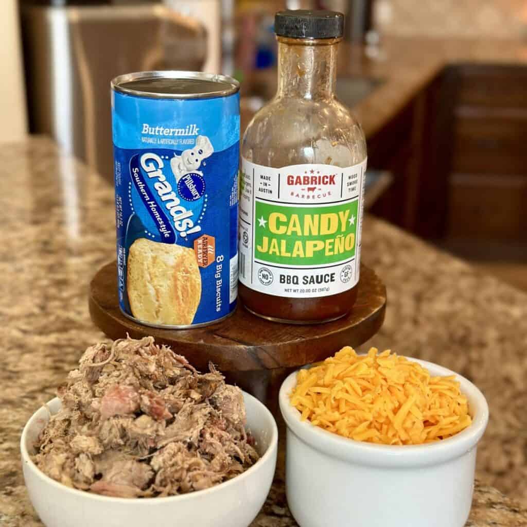 The ingredients to make barbecue cups.