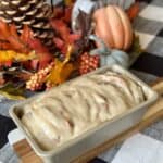 A baked apple butter loaf.