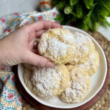 Gooey Butter Cookies on a plate.